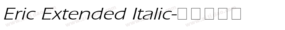 Eric Extended Italic字体转换